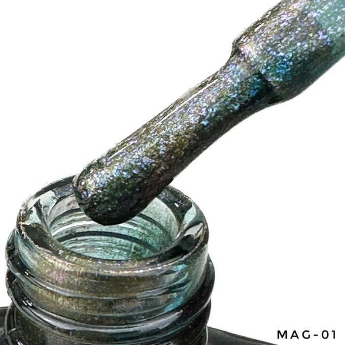 LED Gelelac NEXT MAGIC-01 - гель-лак подвійний пігментації котяче око, 10,5ml