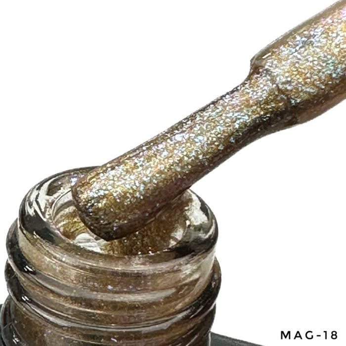 LED Gelelac NEXT MAGIC-18 - гель-лак подвійний пігментації котяче око, 10,5ml