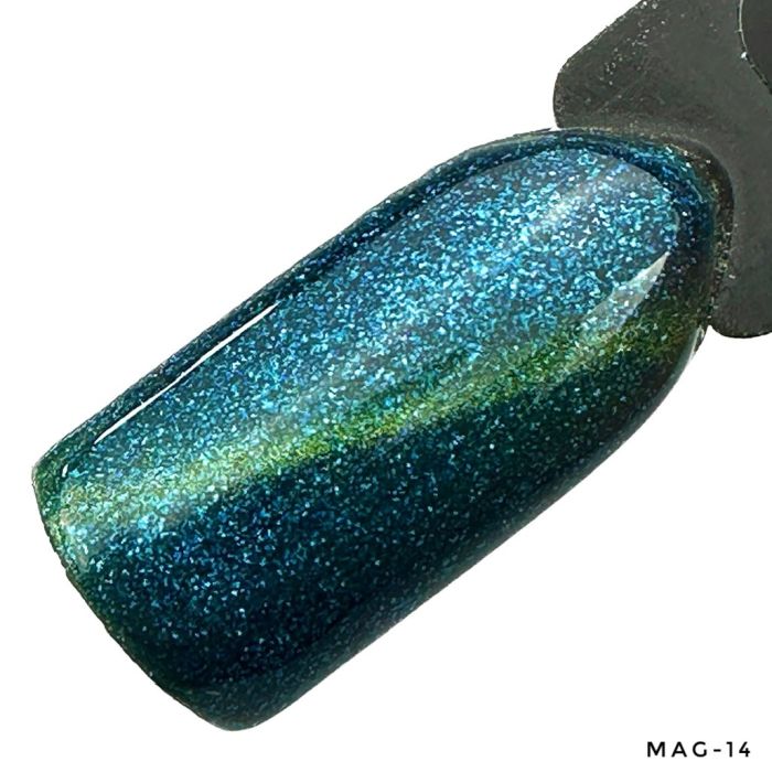 LED Gelelac NEXT MAGIC-14 - гель-лак подвійний пігментації котяче око, 10,5ml