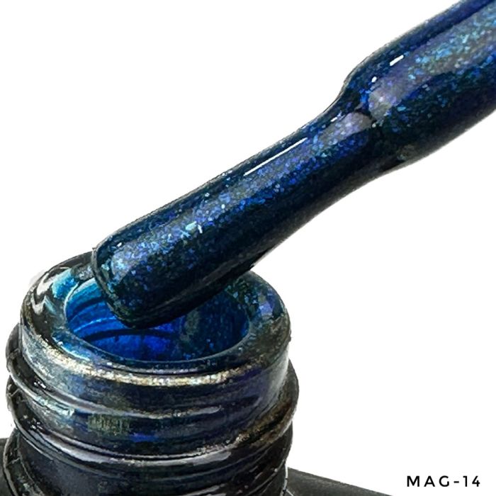 LED Gelelac NEXT MAGIC-14 - гель-лак подвійний пігментації котяче око, 10,5ml