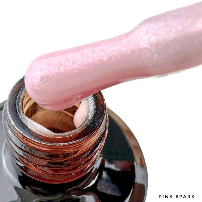 LEX NEW STYLE Rubber Base Pink Spark - база під гель-лак, 60g