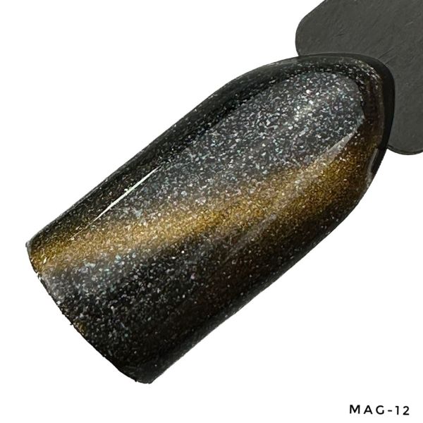 LED Gelelac NEXT MAGIC-12 - гель-лак подвійний пігментації котяче око, 10,5ml