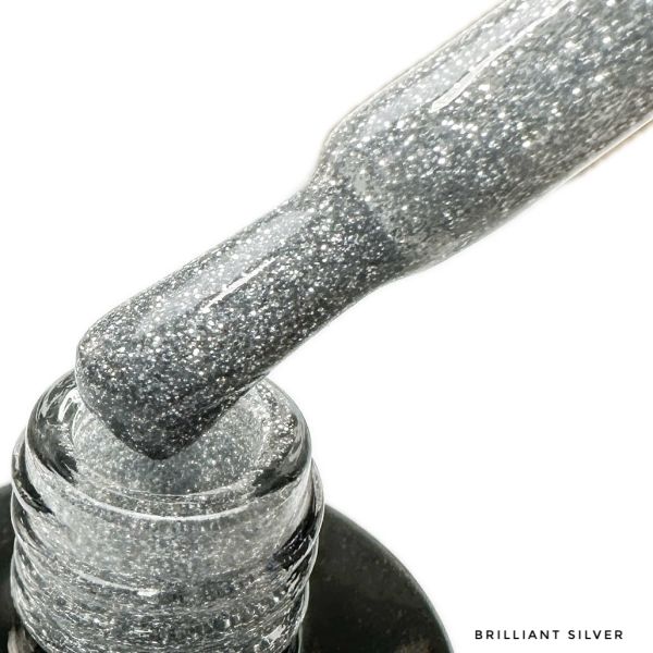 LEX NEW STYLE Brilliant Silver - світловідбиваючий гель-лак, 8ml